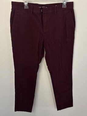 Old Navy Ultimate Slim Built-In Flex Burgundy Pants | 34x32